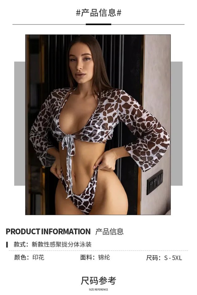 Cross-border Split Bikini Three-piece Swimsuit Slim Russian Swimsuit