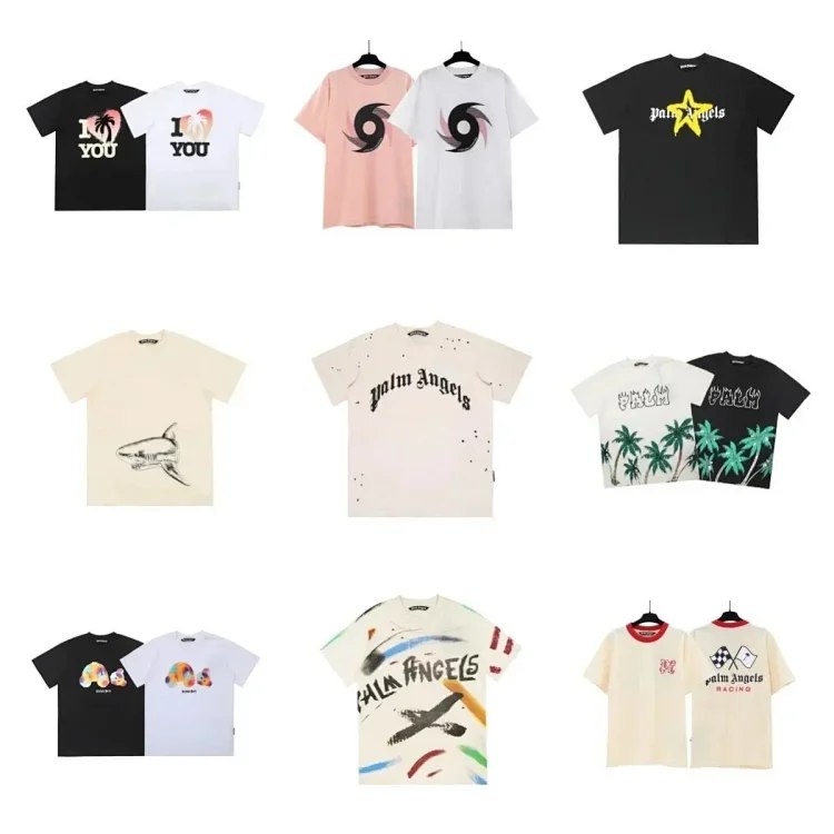 Palm Angels Men's short sleeve cotton printed T-shirt