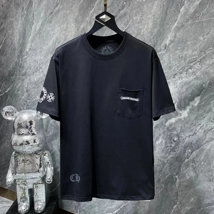 Chrome Hearts CH new horseshoe cross Sanskrit print loose casual men and women T-shirt（40 styles)