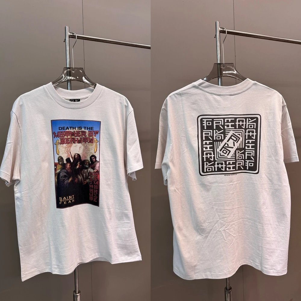 Loose round neck couple half sleeve T-shirt men
