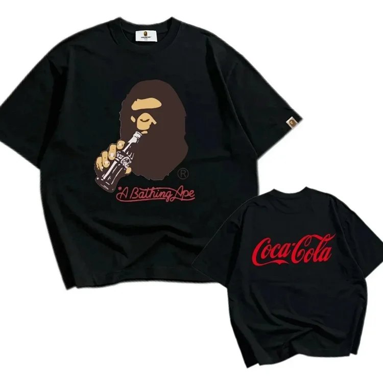 APE letter couple half-sleeved ape round neck print short-sleeved T-shirt（18 styles)