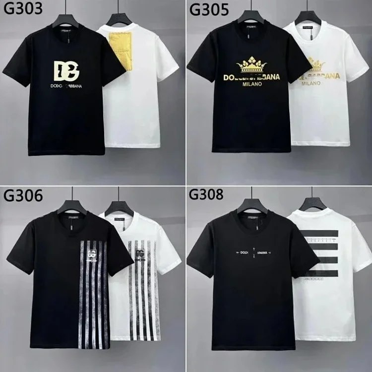 DOLCE GABBANA Men's Printed Short Sleeve T-Shirt