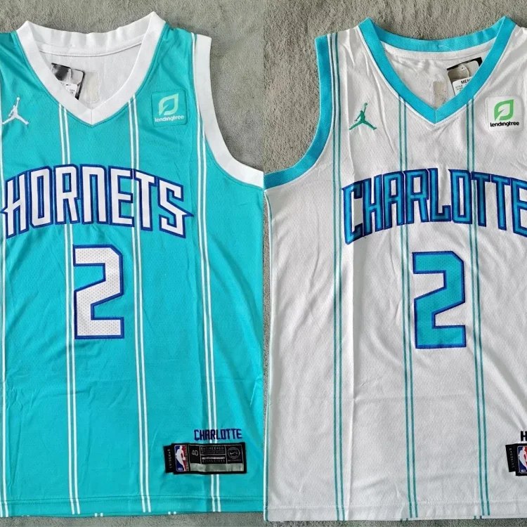 NBA LaMelo Ball No. 2 Hornets Jersey Embroidered Basketball Jersey（2 CP)